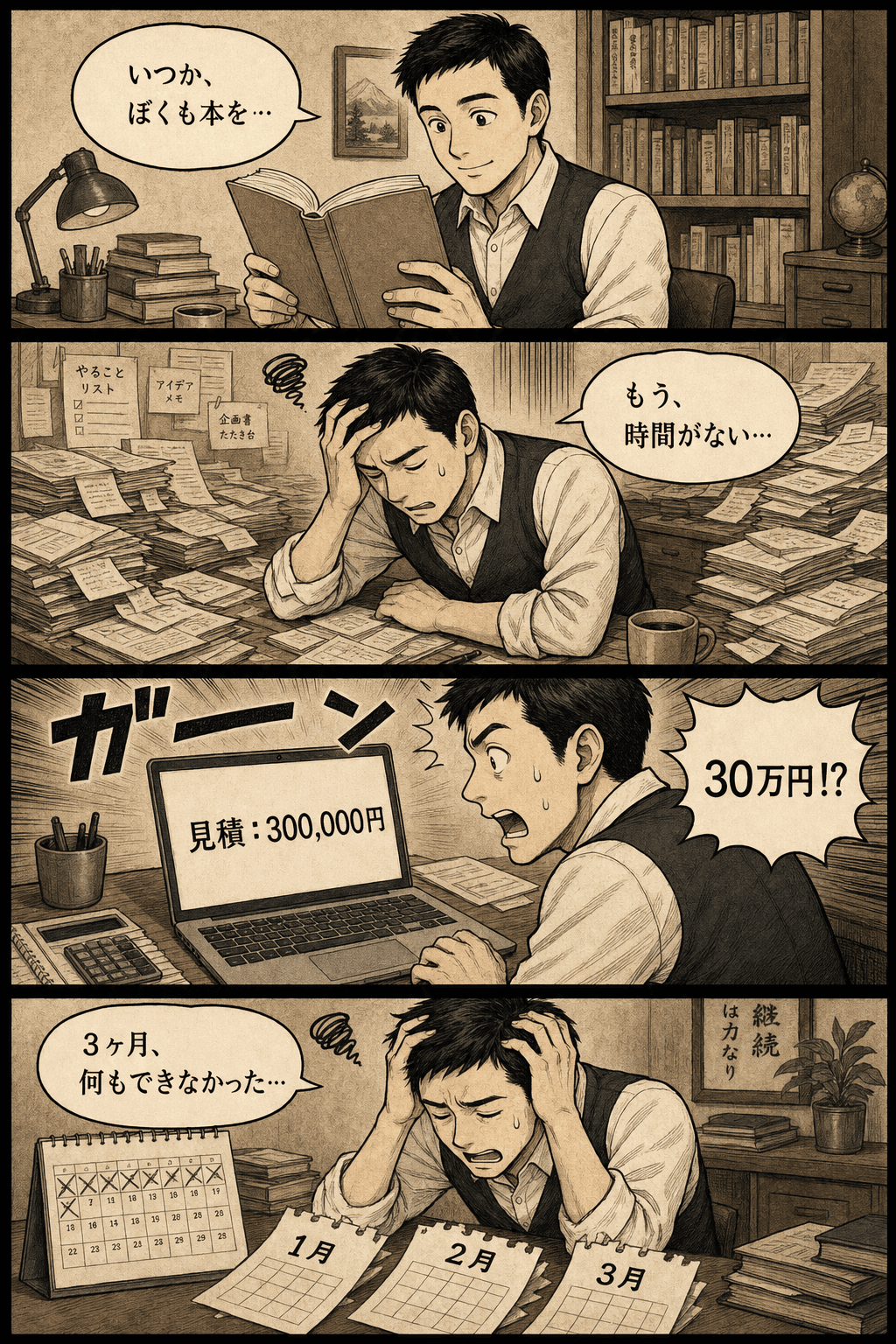 Kindleを出したいのに出せない3つの壁 ─ 4コマ漫画